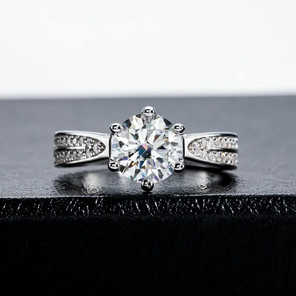 Certified 1ct. t.w. Moissanite Diamond Solitaire Wedding Engagement Ring NEW